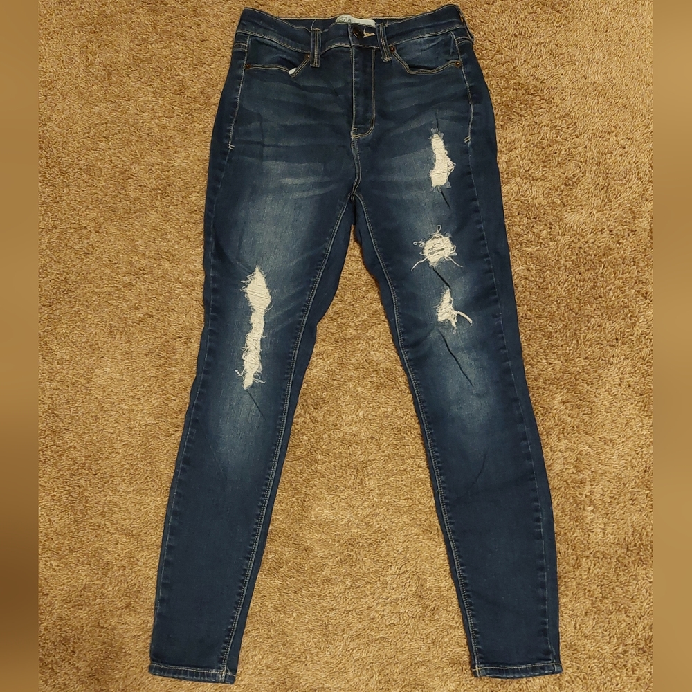 MUDD Flx Stretch Destroyed High Rise Jegging - Picture 2 of 8